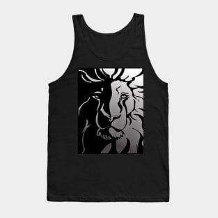 Vector Lion Pattern Tank Top